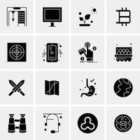 16 iconos universales de negocios vector ilustración de icono creativo para usar en proyectos relacionados con la web y dispositivos móviles