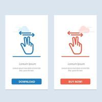 Gestures Hand Mobile Touch  Blue and Red Download and Buy Now web Widget Card Template vector