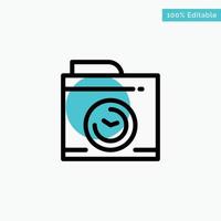 Camera Image Big Think turquoise highlight circle point Vector icon
