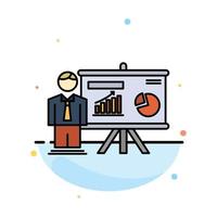 Presentation Office University Professor  Abstract Flat Color Icon Template vector