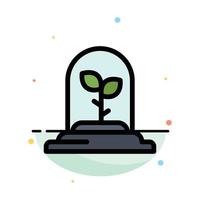 Technology Leaf Plant Abstract Flat Color Icon Template vector