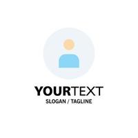 Man Worker Basic Ui Business Logo Template Flat Color vector