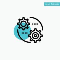 Control Setting Gear Setting turquoise highlight circle point Vector icon