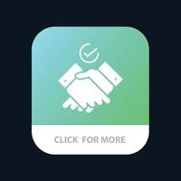 Job Themes Work Mobile App Button Android and IOS Glyph Version vector