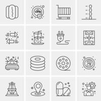 16 Business Universal Icons Vector Creative Icon Illustration to use in web and Mobile Related project