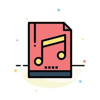 Audio Computer File Mp3 Sample Abstract Flat Color Icon Template vector