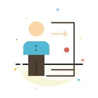 Dismissal Employee Exit Job Layoff Person Personal Abstract Flat Color Icon Template vector