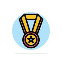 Achievement Education Medal Abstract Circle Background Flat color Icon vector