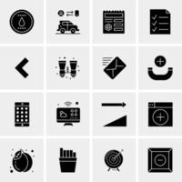 16 iconos universales de negocios vector ilustración de icono creativo para usar en proyectos relacionados con la web y dispositivos móviles