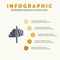 Creativity Idea Imagination Insight Inspiration Solid Icon Infographics 5 Steps Presentation Background vector