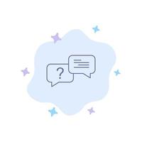 Chat Bubble Popup Message Blue Icon on Abstract Cloud Background vector