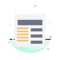 Document Text Basic Ui Abstract Flat Color Icon Template vector