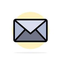 Email Mail Message Sms Abstract Circle Background Flat color Icon vector
