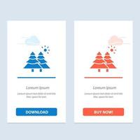 Fir Forest Nature Trees  Blue and Red Download and Buy Now web Widget Card Template vector