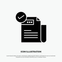 Check Checklist Feature Featured Features  solid Glyph Icon vector