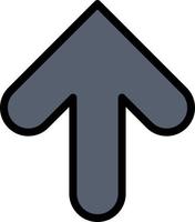 Arrow Arrow Up Upload  Flat Color Icon Vector icon banner Template