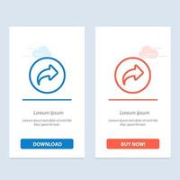 Basic Arrow Right Ui  Blue and Red Download and Buy Now web Widget Card Template vector