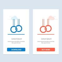 Athletic Gymnastics Rings  Blue and Red Download and Buy Now web Widget Card Template vector