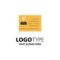 licencia para trabajar tarjeta de licencia tarjeta de identidad id empresa logotipo plantilla color plano vector