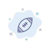 American Ball Football Nfl Rugby Blue Icon on Abstract Cloud Background vector
