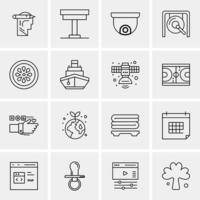 16 Business Universal Icons Vector Creative Icon Illustration to use in web and Mobile Related project