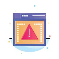 Computing Coding Error Abstract Flat Color Icon Template vector