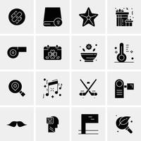 16 iconos universales de negocios vector ilustración de icono creativo para usar en proyectos relacionados con la web y dispositivos móviles