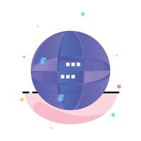 World Internet Computing Globe Abstract Flat Color Icon Template vector