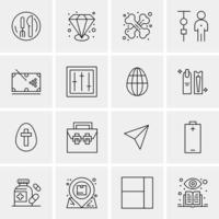 16 Business Universal Icons Vector Creative Icon Illustration to use in web and Mobile Related project