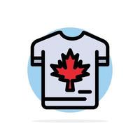 Shirt Autumn Canada Leaf Maple Abstract Circle Background Flat color Icon vector