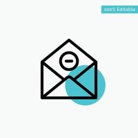 Communication Delete DeleteMail Email turquoise highlight circle point Vector icon