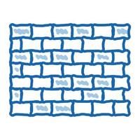 Brick Wall doodle icon hand drawn illustration vector