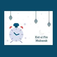 Eid Mubarak greeting Card Illustration vector