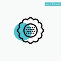 Flora Floral Flower Nature Spring turquoise highlight circle point Vector icon