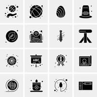 16 iconos universales de negocios vector ilustración de icono creativo para usar en proyectos relacionados con la web y dispositivos móviles