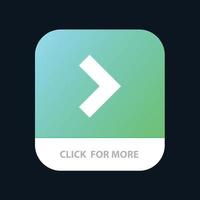 Arrow Right Next Mobile App Button Android and IOS Glyph Version vector