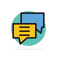 Bubbles Chat Customer Discuss Group Abstract Circle Background Flat color Icon vector