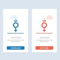 cinta de símbolo de género azul y rojo descargar y comprar ahora plantilla de tarjeta de widget web vector