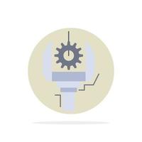 Automation industry machine production robotics Flat Color Icon Vector