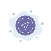 Location Map Pointer Pin Blue Icon on Abstract Cloud Background vector