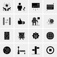 16 iconos universales de negocios vector ilustración de icono creativo para usar en proyectos relacionados con la web y dispositivos móviles