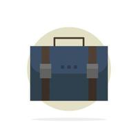 Briefcase Business Case Documents Marketing Portfolio Suitcase Abstract Circle Background Flat color Icon vector