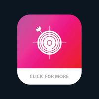 Focus Board Dart Arrow Target Mobile App Button Android and IOS Glyph Version vector