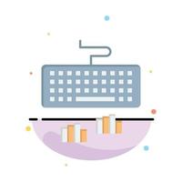 Keyboard Interface Type Typing Abstract Flat Color Icon Template vector