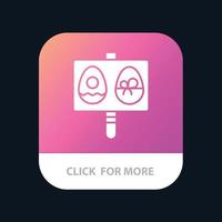 Egg Eggs Easter Holiday Mobile App Button Android and IOS Glyph Version vector