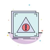 aplicación de error denegada vector de icono de color plano de alerta de servidor