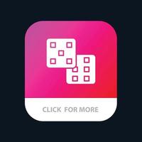 Dice Gaming Probability Mobile App Icon Design vector