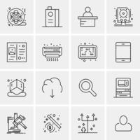 16 Business Universal Icons Vector Creative Icon Illustration to use in web and Mobile Related project