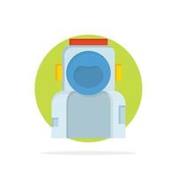 astronaut space spaceman helmet suit Flat Color Icon Vector