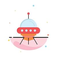 space ship space ship rocket alien Flat Color Icon Vector